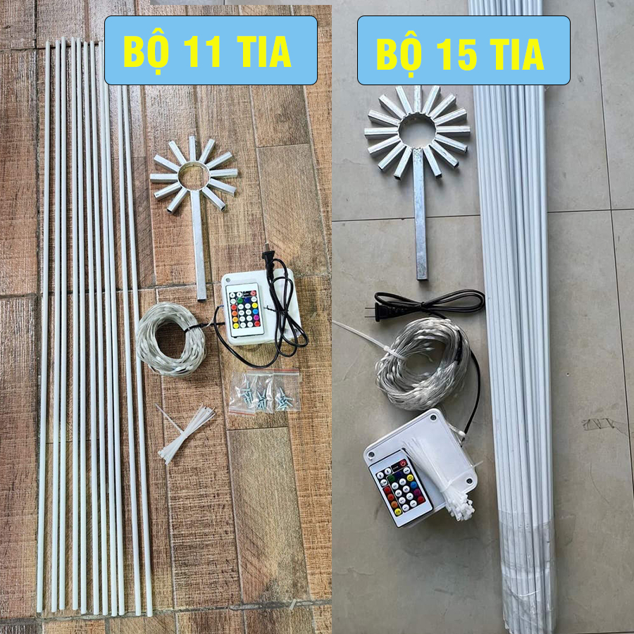Bộ Led Pháo Hoa 2023 Có Khung Sẵn Tia, Thanh Nhôm, Dùng Ngoài trời, Điện 220v