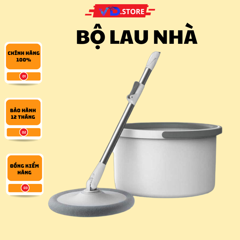 Bộ Chổi Lau Nhà K9 Thông Minh Tự Vắt 360 Độ Dễ Dàng Vắt Khô Tiện Lợi - vd.store
