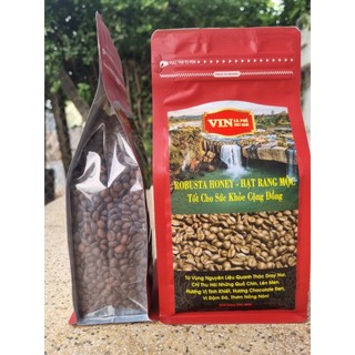 Cà Phê Robusta Honey Hạt Rang Mộc - túi 500gr
