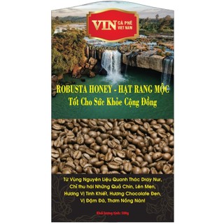 Cà Phê Robusta Honey Hạt Rang Mộc - túi 500gr