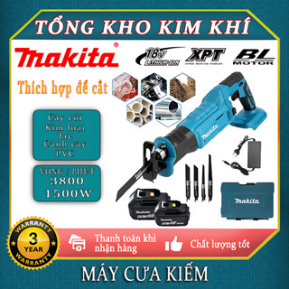 Máy cưa kiếm dùng pin Makita 1500W,Máy cưa vòng đa năng công suất cao ,Tặng 4 Lưỡi Cưa bảo hành 3 năm