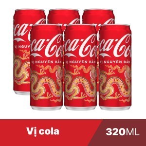 6 chai và lon Coca 320-390ml