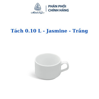 Bộ 6 tách trà 0.10 l jas trắng - gốm sứ cao cấp minh long i
