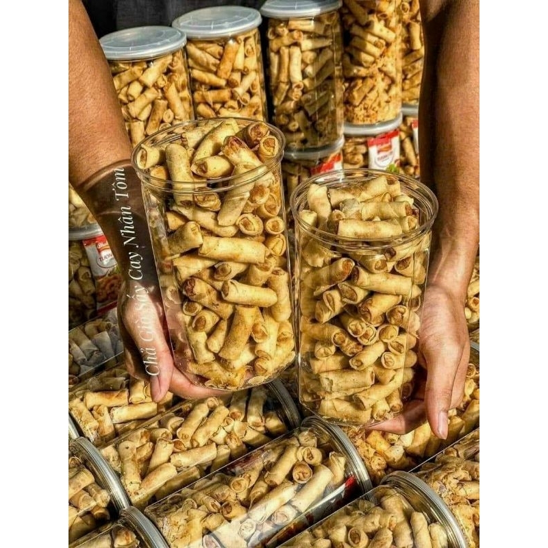 chả giò tôm sấy mini ( túi zip 500g) cay nhẹ