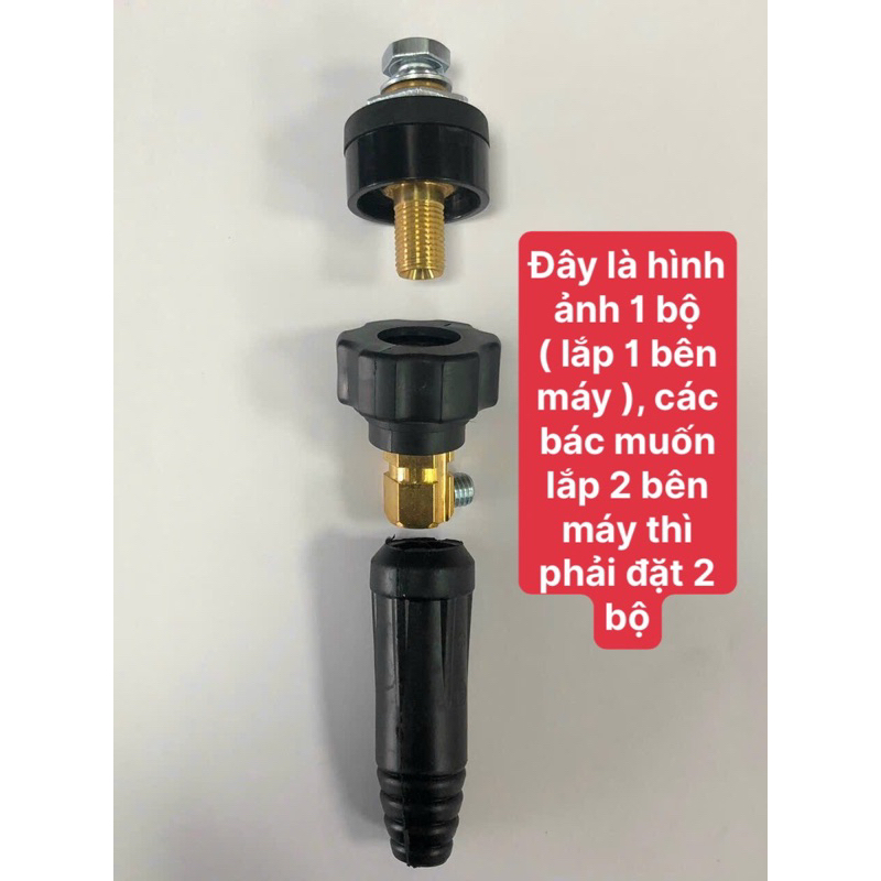 Bộ giắc máy hàn có ren xoáy 10-25 và 35-50 - Bộ đầu cốt máy hàn vặn ren