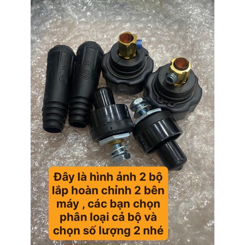 Bộ giắc máy hàn có ren xoáy 10-25 và 35-50 - Bộ đầu cốt máy hàn vặn ren
