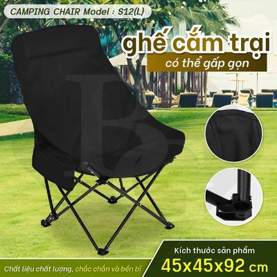 BG - Ghế cắm trại có túi đeo ,câu cá, dã ngoại, có thể gập lại, sân di động có túi ghế cắm trại S12