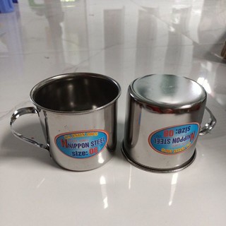 Cốc inox đk 8cm - ca uống nước inox