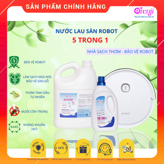Nước lau sàn chuyên dụng dành cho Robot lau nhà - nano bạc, tinh dầu sả chanh Orenji 3,8l
