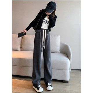suông, quần ống rộng nữ đẹp chất nỉ mềm mại cao cấp thu đông hack dáng dài 100cm unisex hàn quốc trẻ trungM20-TLN