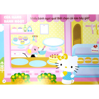 Sách dán hình Hello Kitty – Kitty ham vui, mở tiệc thôi!!