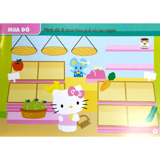 Sách dán hình Hello Kitty – Kitty ham vui, mở tiệc thôi!!