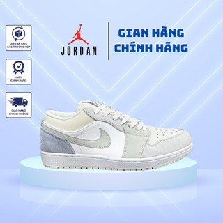 Giày jodan cổ thấp nam nữ, giày jd pariss xám trắng hàng đẹp full box tặng kèm phụ kiện