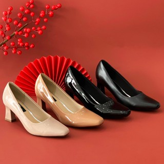 [shop giay minh thu] Giày VIP mũi vuông gót 5cm MT186