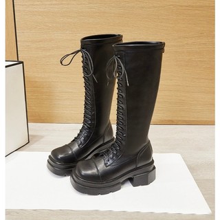 Stringie knee boots - Boots da bò nữ (genuine leather)