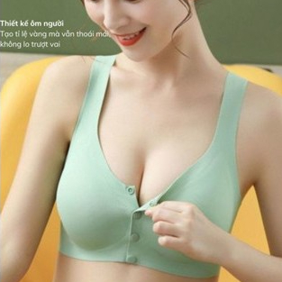 Áo lót cho con bú chống chảy xệ cho mẹ bầu và sau sinh Sakura, áo ngực cúc bấm trước thuận tiện cho bé tu ti