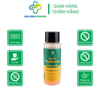 Dầu Gội Thuần Mộc Loại Bỏ Gàu Nấm Da Đầu Cải Thiện Tóc Xơ Rối, Gãy Rụng Cho Mái Tóc Suôn Mượt KHÔNG HƯƠNG LIỆU 30ml