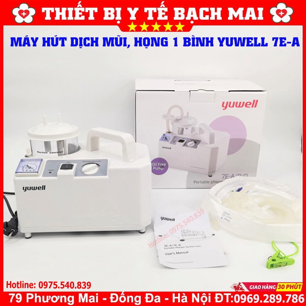 Máy Hút Mũi - Máy Hút Dịch 1 Bình Yuwell 7E-A