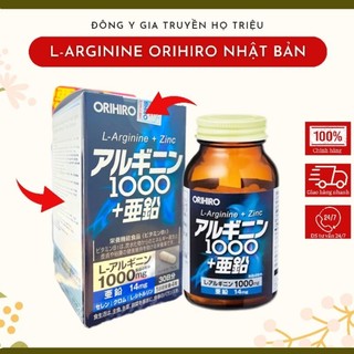 Viên uống tăng cường sinh lý nam giới L-Arginine 1000mg và Zinc Orihiro, hộp 120 viên