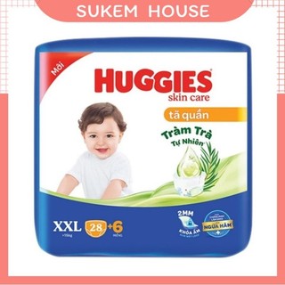 Tã / bỉm quần huggies skin care các size xxl28 / xxl28+6 miếng