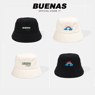 Mũ bucket vành cụp - Nón tai bèo thêu BUENAS chất nhung tăm cao cấp form unisex nam nữ học sinh