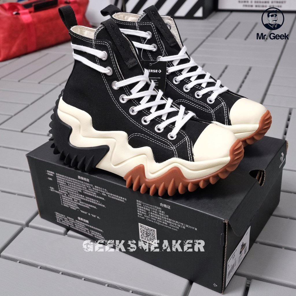 Giày CV_Đế Cao Nam Nữ, Giày CV Run Trắng Đen Cao Đế Răng Cưa Full Box Bill - SNEAKER20SHOES