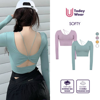Áo tập gym yoga thể thao nữ Softy tay dài Today U Wear