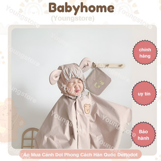 Áo mưa cánh dơi phong cách hàn quốc dottodot cho bé