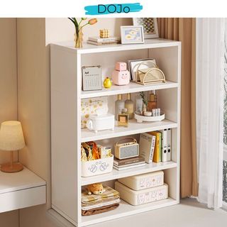 Kệ sách để sàn DOJO thiết kế đa tầng màu trắng cơ bản - GA30