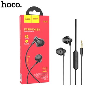 Tai nghe dây Hoco M75 hỗ trợ mic, chân cắm 3.5mm, âm thanh chân thực