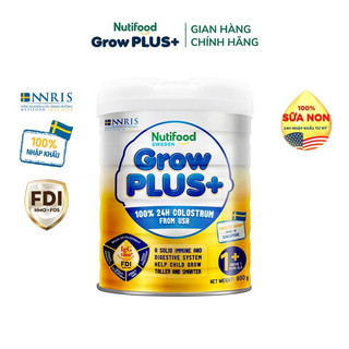 Sữa bột nutifood growplus+ sữa non tăng đề kháng 800g - trên 1 tuổi - tăng cường hệ miễn dịch, tiêu hóa tốt