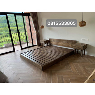 Giường hộp sơn pallet giá rẻ cao 20cm