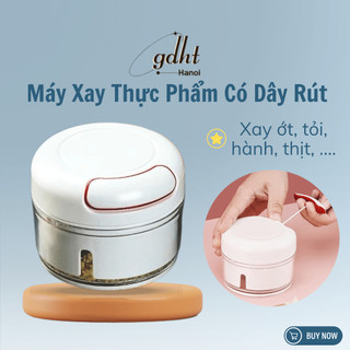 Máy xay tỏi ớt cầm tay mini FOOD CHOPPER, xay thực phẩm và gia vị hiệu quả - Dụng cụ xay tỏi, ớt có dây rút đa năng