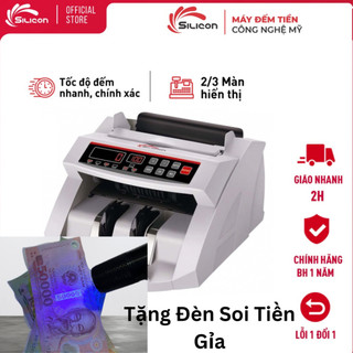Máy đếm tiền Silicon MC 2200C,Cn mỹ,đếm chuẩn bền,chia tiền theo số tờ,nhỏ gọn mẫu mới 2024