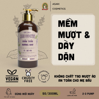 [50-300ml] Ủ - xả tóc mềm mượt, dày dặn mần trầu, hương nhu handmade Asari Cosmetics