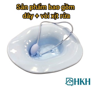 Chậu xông vùng kín phụ nữ có vòi xịt và để vừa bồn cầu toilet, Chậu xông phụ khoa