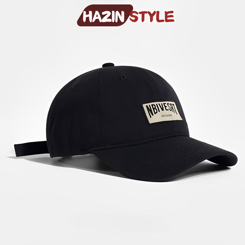 Mũ lưỡi trai HAZIN thêu chữ NBIVESRT form cứng, nón lưỡi trai thời trang đi học đi chơi dành cho nam nữ siêu xinh