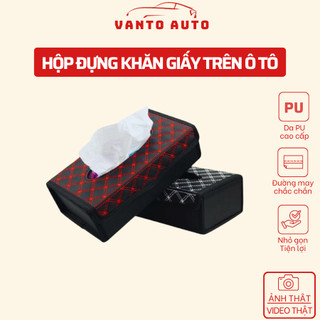 Hộp Đựng Khăn Giấy Trên Ô Tô, Hộp Đựng Giấy Ăn Trên Ô Tô Bằng Da Cao Cấp