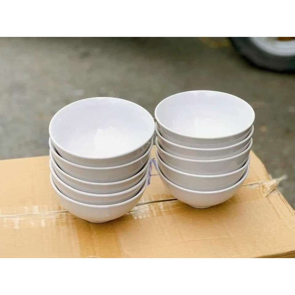 ✔CHÉN SỨ TRẮNG TRƠN CÓ LOGO Ạ 