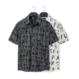 Áo so mi  cộc tay Nam ,Nữ AT-76  cotton Wat rách chữ (Quân còi 1988)  chất cotton woat rách