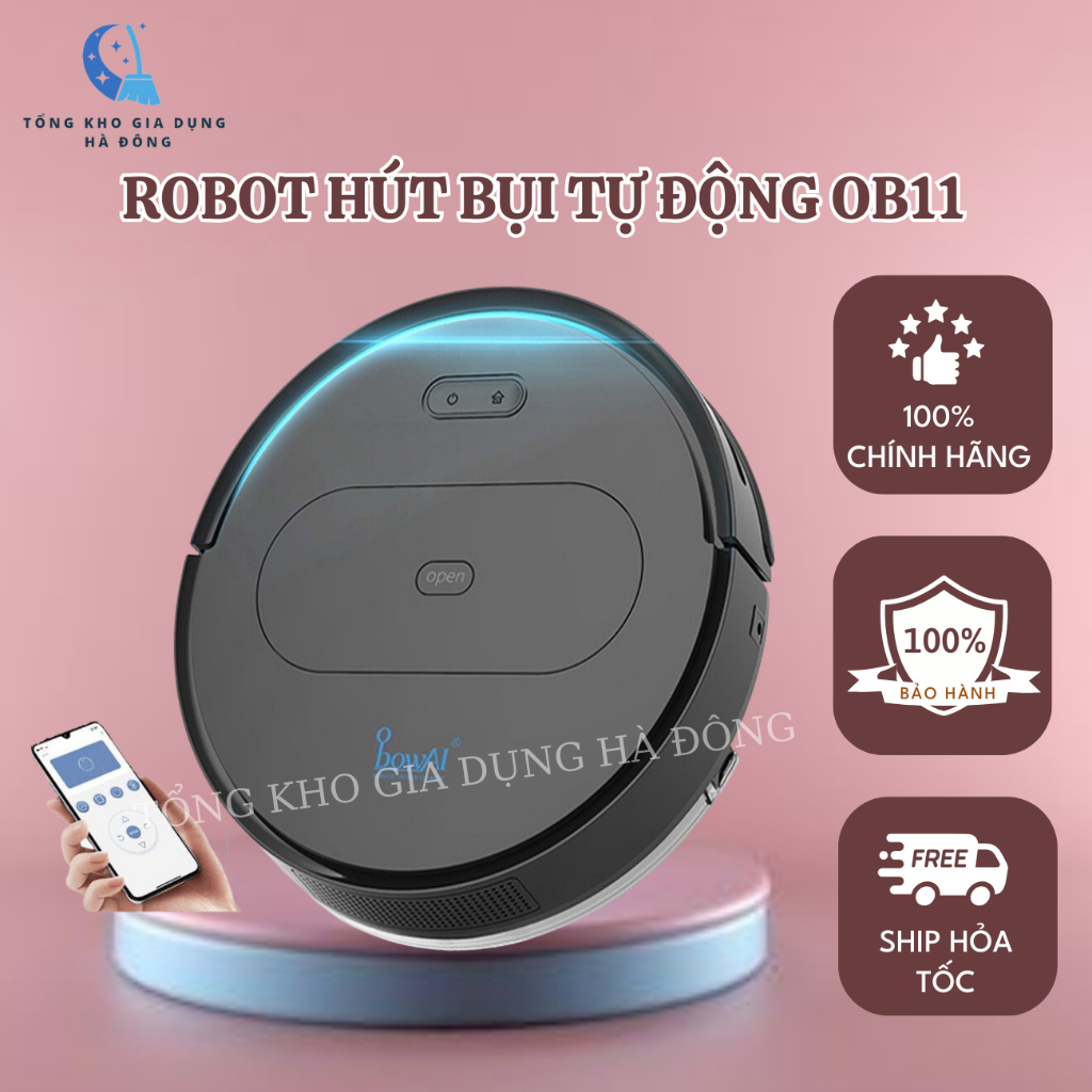 Máy Robot Hút Bụi EMBER Lau Nhà Thông Minh BOWAI OB11 Bảo Hành 5 Năm Có App Điều Khiển Từ Xa Tự Động Sạc Pin Cảm Biến