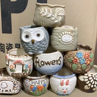 Chậu sứ giả cổ mini - dùng để trồng sen đá