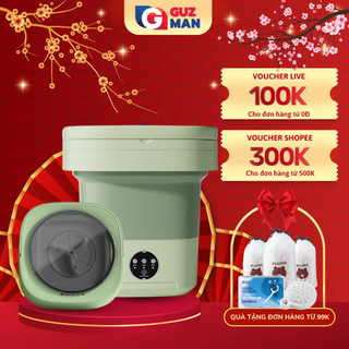Máy giặt mini gấp gọn METIS công suất 36W giặt vắt đồ lót tất vớ quần áo tự động ánh sáng xanh khử khuẩn