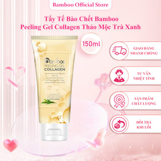 Tẩy tế bào chết Bamboo thảo mộc trà xanh Collagen, sạch da chết tinh chất cam thảo dưỡng trắng giữ ẩm cho da