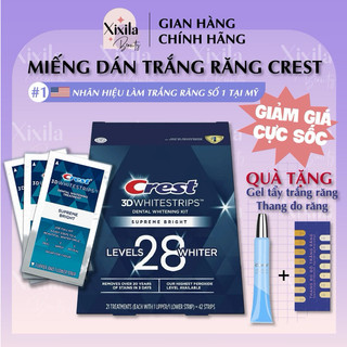 Miếng dán trắng răng CREST 3D WHITE Supreme Bright chính hãng