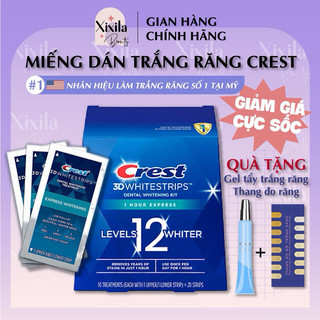 Miếng dán trắng răng Crest 3D White 1Hour Express trắng nhanh cấp tốc