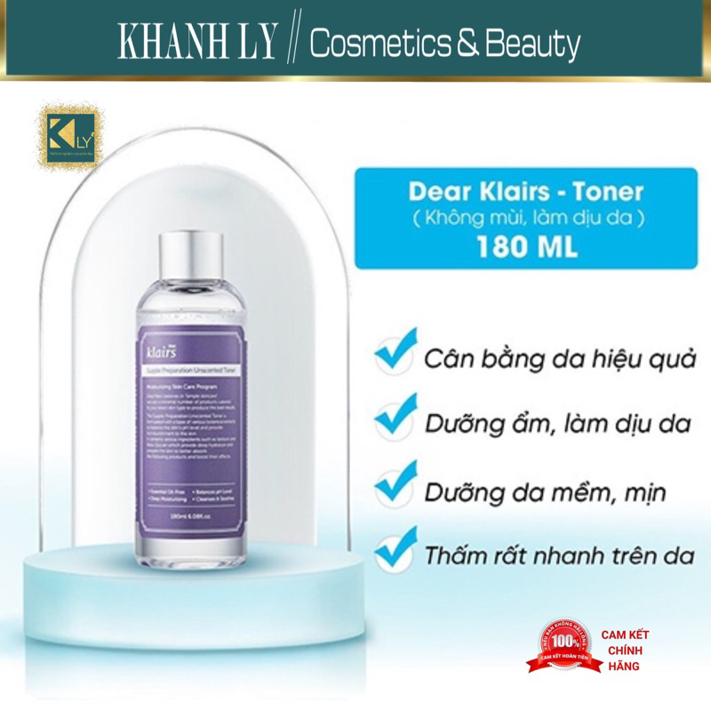 Toner Klairs không mùi 180ml