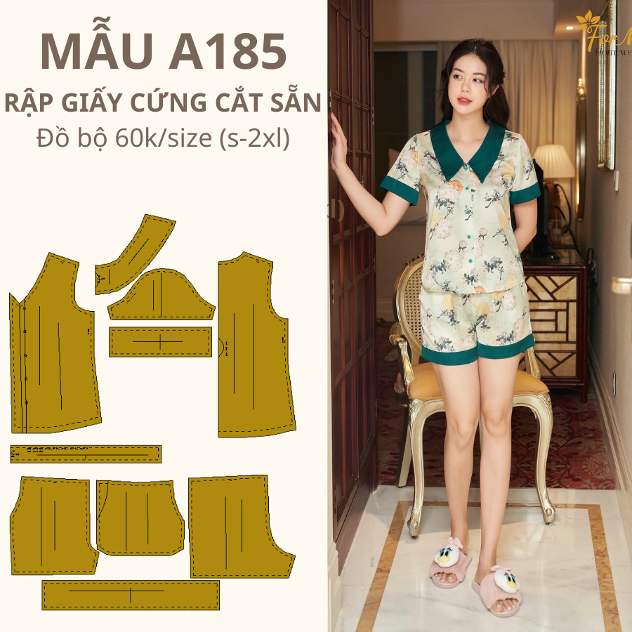 RẬP GIẤY CỨNG CẮT SẴN ĐỒ BỘ NỮ A185