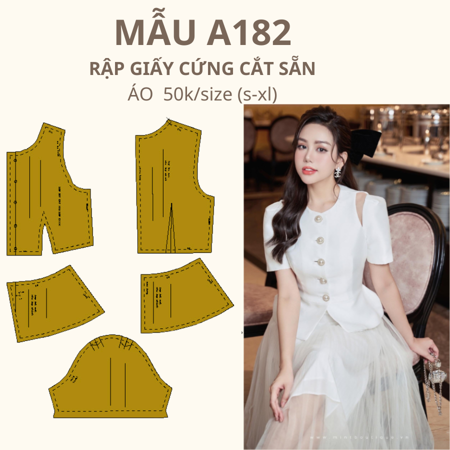 RẬP GIẤY CỨNG CẮT SẴN ÁO  A182