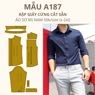 RẬP GIẤY CỨNG CẮT SẴN ÁO SƠ MI NAM A187